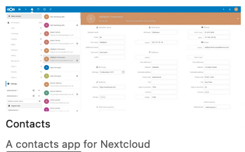 Nextcloud - Contacts App