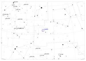 Sternkarte für den NMMN Stern in der Übersicht